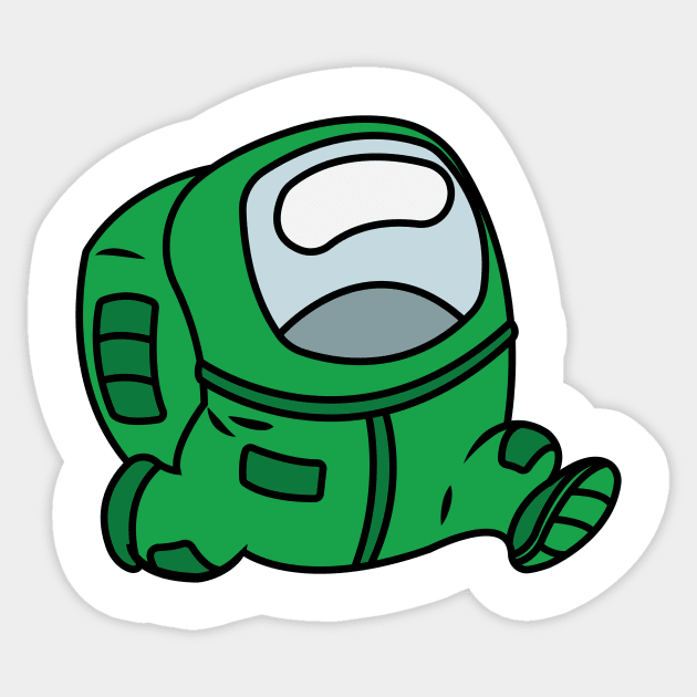 Green Task Scamper Sticker by Rampantarts